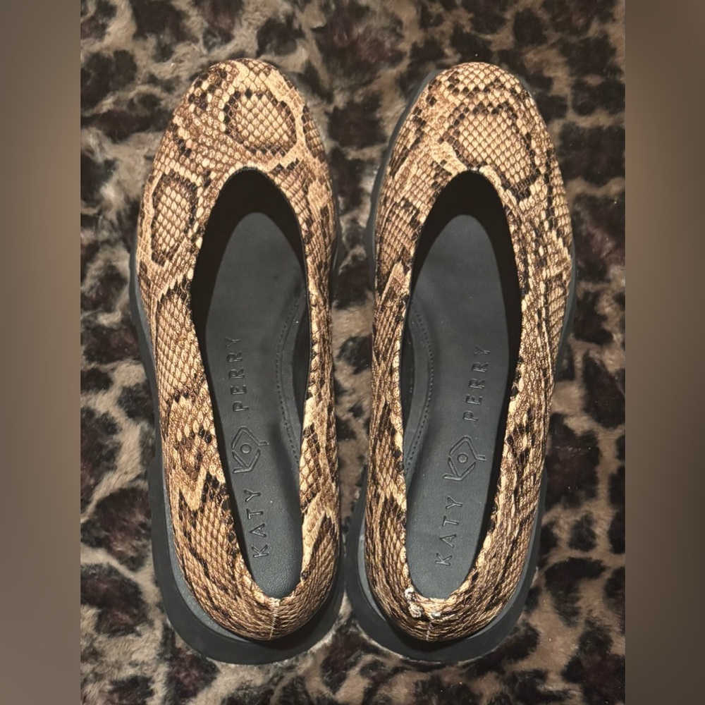 Katy Perry Collections Brown Snake Flats